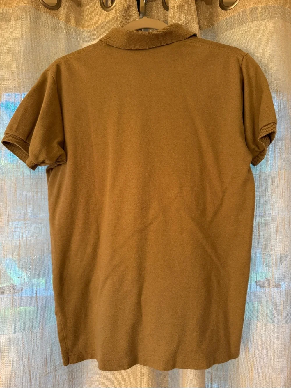 Ralph Lauren Men’s Polo Shirt - Camel Brown with Navy Pony